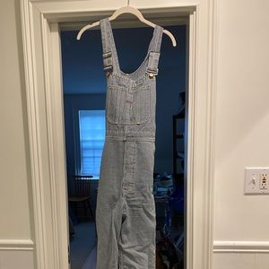 NWT DOEN Myrtis Overalls in Hickory Stripe Size 29